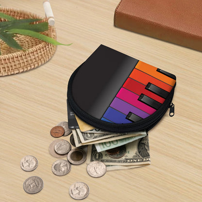Colorful Piano Keyboard Print Coin Purse