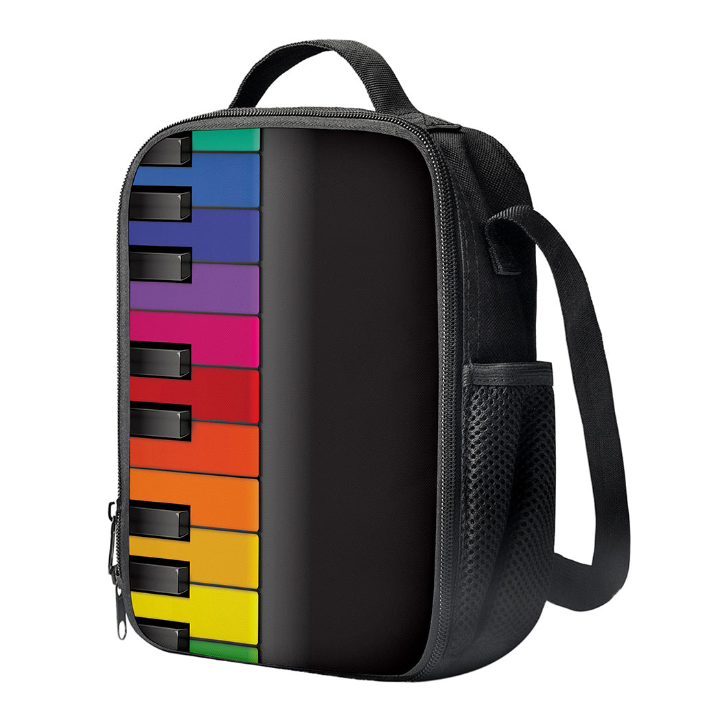 Colorful Piano Keyboard Print Crossbody Lunch Bag