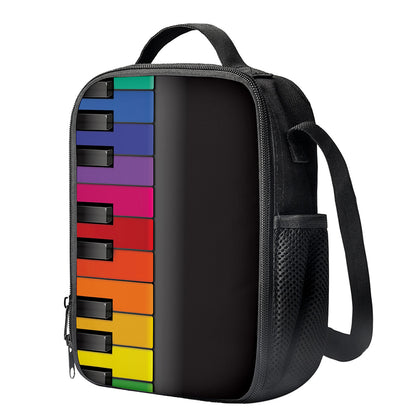 Colorful Piano Keyboard Print Crossbody Lunch Bag