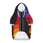 Colorful Piano Keyboard Print Dog Zip Up Hoodie