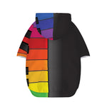 Colorful Piano Keyboard Print Dog Zip Up Hoodie