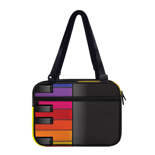 Colorful Piano Keyboard Print Double Strap Bible Bag