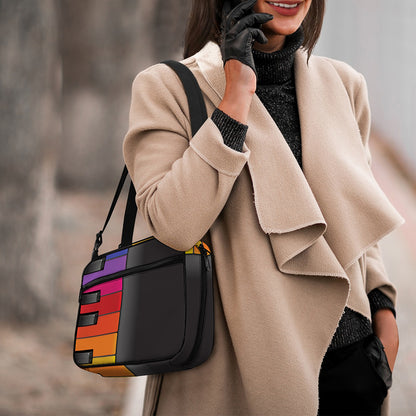 Colorful Piano Keyboard Print Double Strap Bible Bag