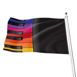 Colorful Piano Keyboard Print Flag