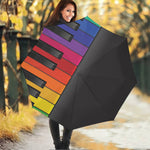 Colorful Piano Keyboard Print Foldable Umbrella