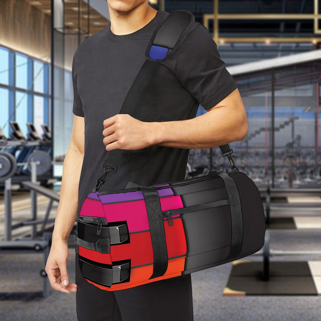 Colorful Piano Keyboard Print Gym Bag