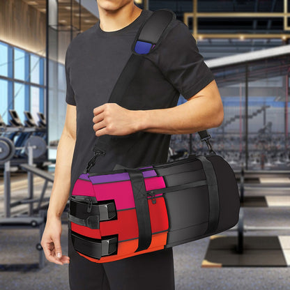 Colorful Piano Keyboard Print Gym Bag