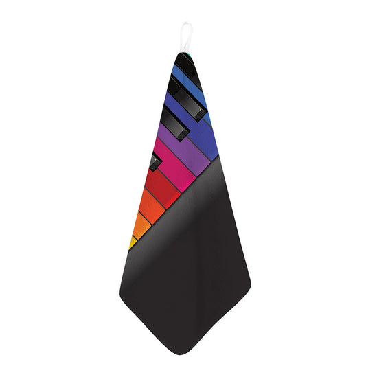 Colorful Piano Keyboard Print Hand Towel