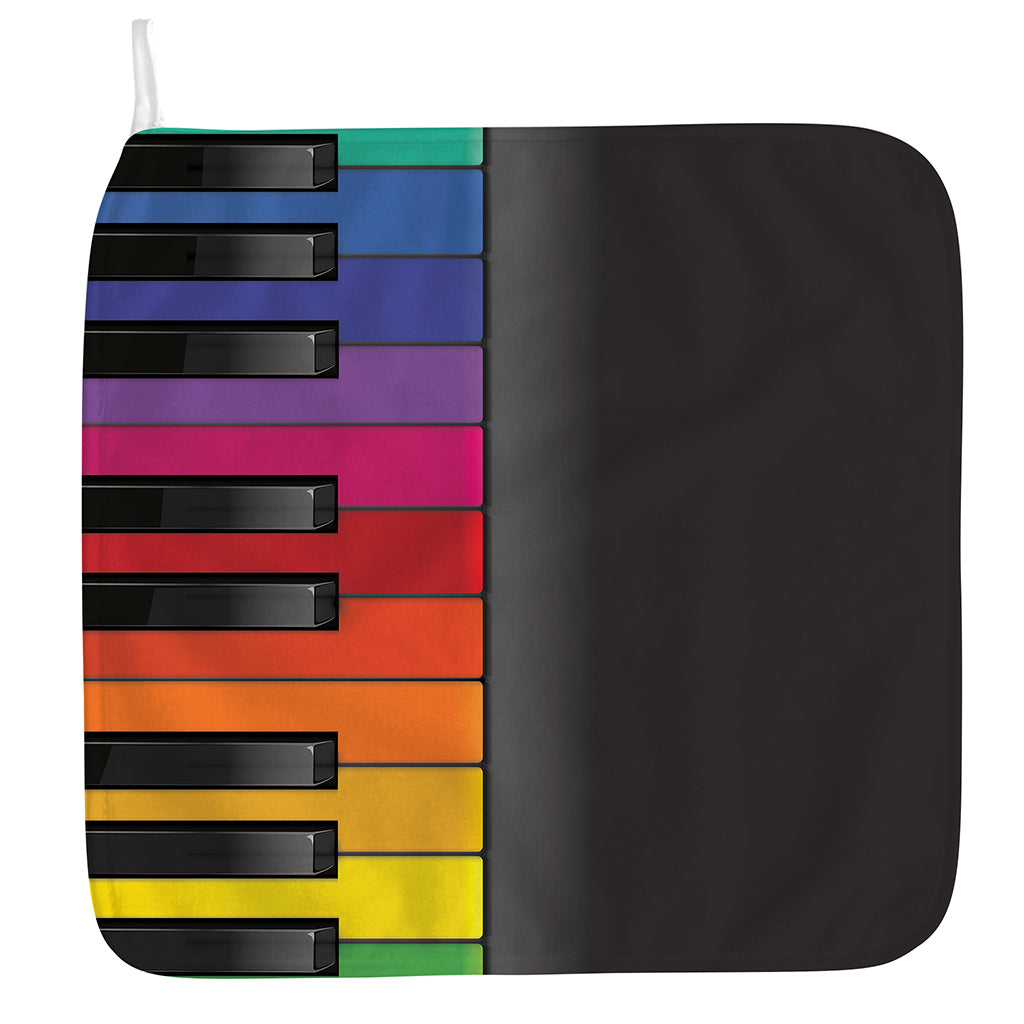 Colorful Piano Keyboard Print Hand Towel