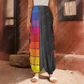 Colorful Piano Keyboard Print Harem Pants