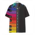 Colorful Piano Keyboard Print Hawaiian Shirt