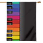 Colorful Piano Keyboard Print House Flag