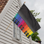 Colorful Piano Keyboard Print House Flag