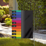 Colorful Piano Keyboard Print House Flag