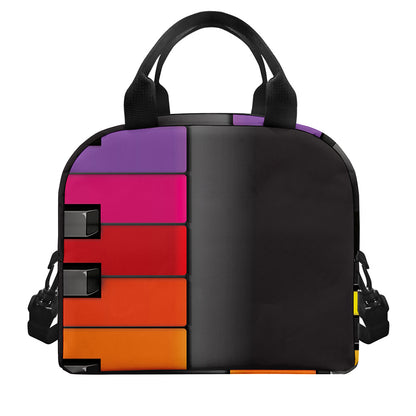 Colorful Piano Keyboard Print Insulated Lunch Bag
