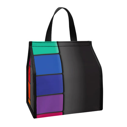 Colorful Piano Keyboard Print Insulated Lunch Tote