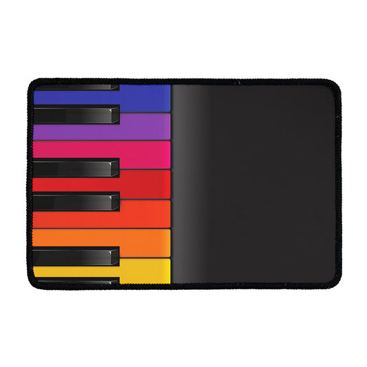 Colorful Piano Keyboard Print Kitchen Mat