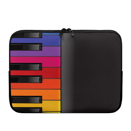 Colorful Piano Keyboard Print Laptop Sleeve