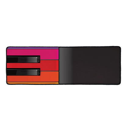 Colorful Piano Keyboard Print Long Kitchen Mat