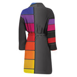 Colorful Piano Keyboard Print Men's Bathrobe