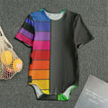 Colorful Piano Keyboard Print Men's Bodysuit