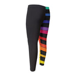 Colorful Piano Keyboard Print Men's Compression Pants
