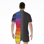 Colorful Piano Keyboard Print Men's Rompers