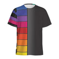 Colorful Piano Keyboard Print Men's Athletic T-Shirt