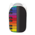 Colorful Piano Keyboard Print Mesh Laundry Hamper
