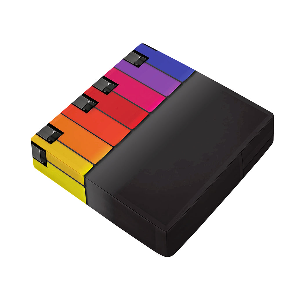 Colorful Piano Keyboard Print Outdoor Seat Cushion Cover