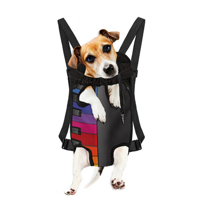 Colorful Piano Keyboard Print Pet Carrier Backpack