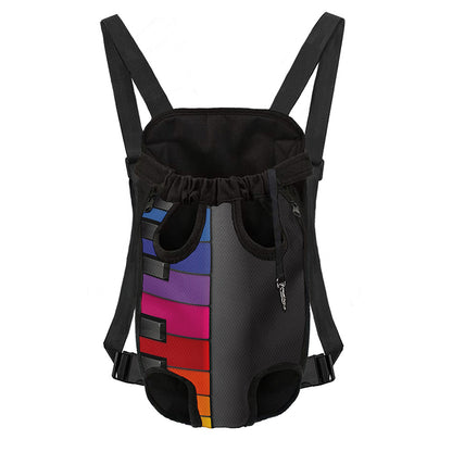 Colorful Piano Keyboard Print Pet Carrier Backpack