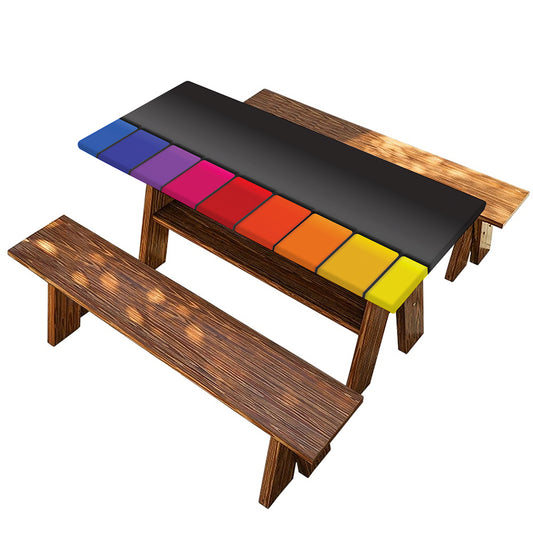 Colorful Piano Keyboard Print Picnic Table Cover