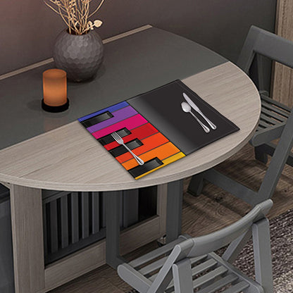 Colorful Piano Keyboard Print Placemat