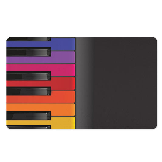 Colorful Piano Keyboard Print Polyester Doormat