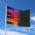 Colorful Piano Keyboard Print Polyester Flag