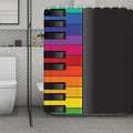 Colorful Piano Keyboard Print Polyester Shower Curtain
