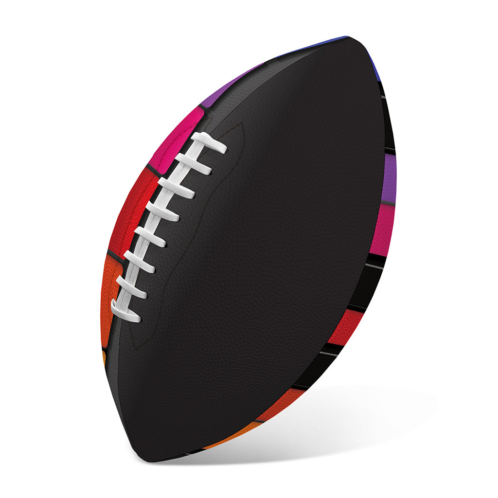 Colorful Piano Keyboard Print Rugby Ball