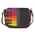 Colorful Piano Keyboard Print Saddle Bag
