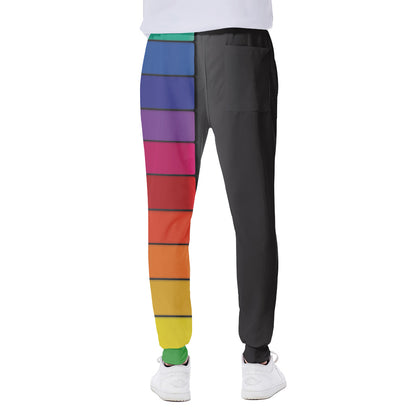 Colorful Piano Keyboard Print Scuba Joggers