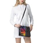 Colorful Piano Keyboard Print Shoulder Handbag