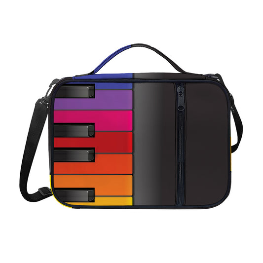 Colorful Piano Keyboard Print Shoulder Strap Bible Bag