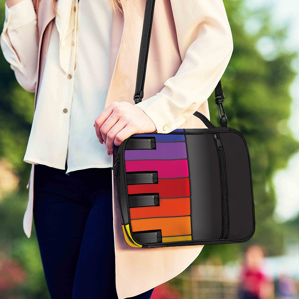 Colorful Piano Keyboard Print Shoulder Strap Bible Bag