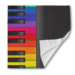 Colorful Piano Keyboard Print Silk Bandana