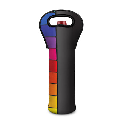 Colorful Piano Keyboard Print Single Neoprene Wine Tote