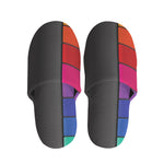 Colorful Piano Keyboard Print Slippers