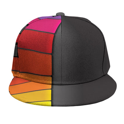 Colorful Piano Keyboard Print Snapback Cap