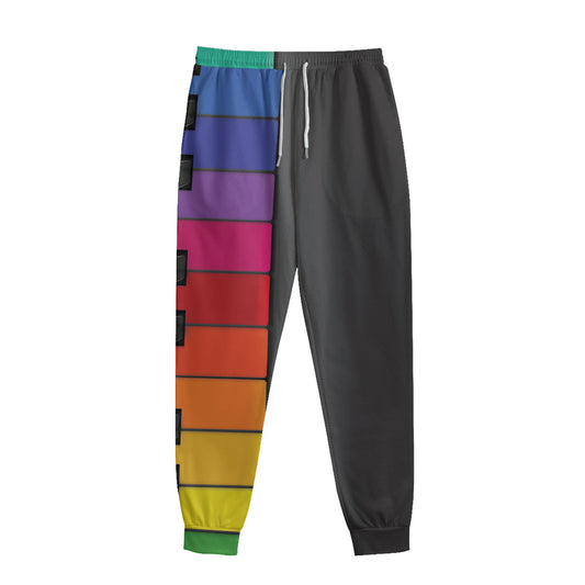 Colorful Piano Keyboard Print Sweatpants