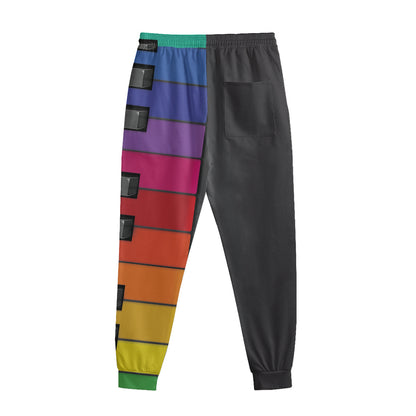 Colorful Piano Keyboard Print Sweatpants