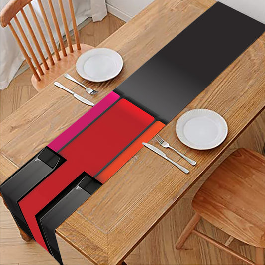 Colorful Piano Keyboard Print Table Runner